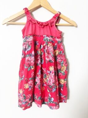 Blueberi Boulevard vintage dress 3t pink floral pockets